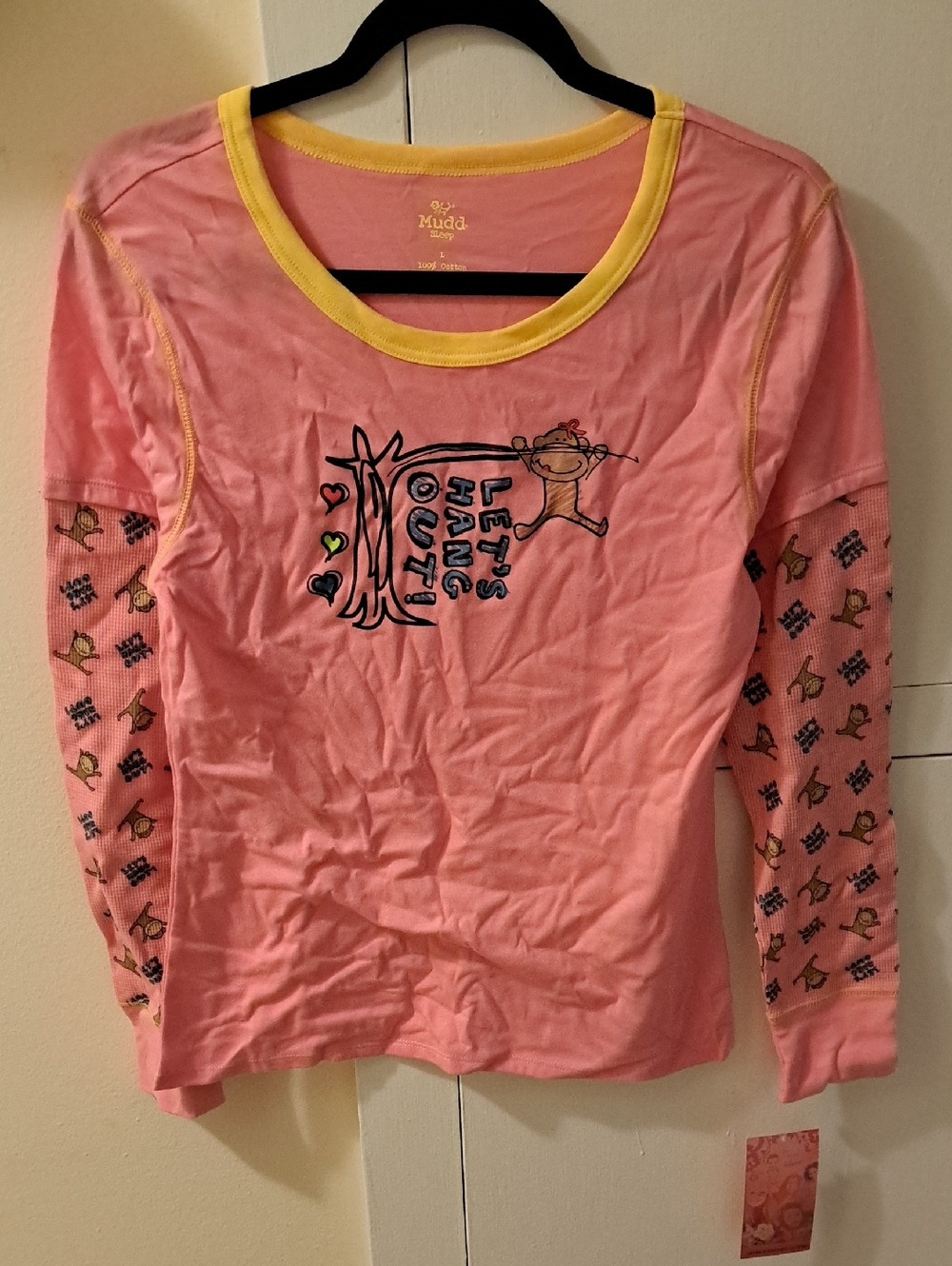 MUDD Girl's Pink Graphic Nightshirt, SZ L 11/13, NWT